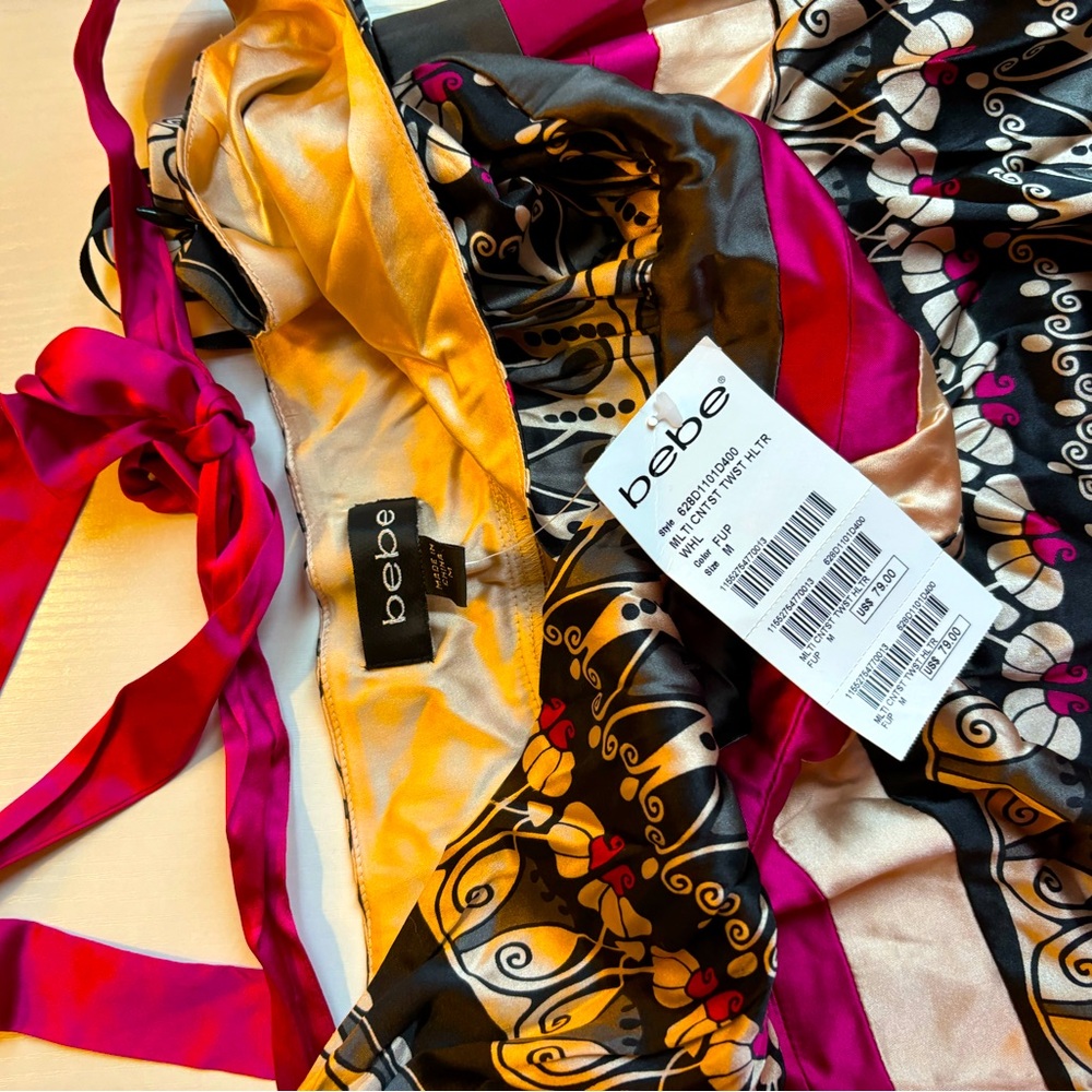 Silk Bebe Halter top headstock vintage